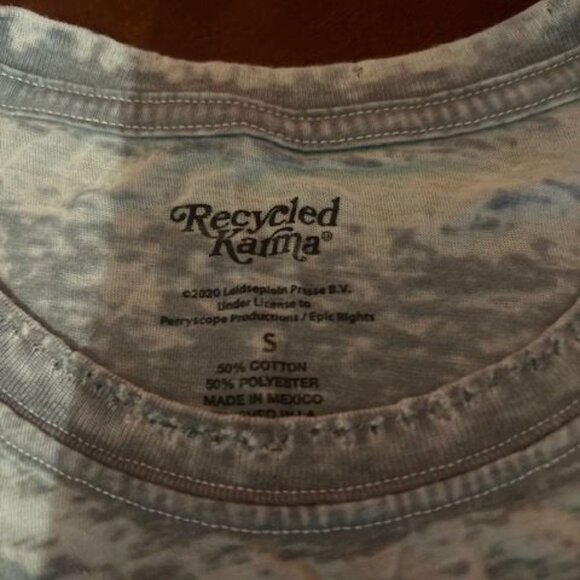 Recycled karma AC/DC Womens‎ Graphic T-Shirt Gray Lightning Bolt Distressed Look - Picture 8 of 8